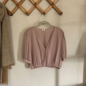 Wilfred || Blush button-up crop top